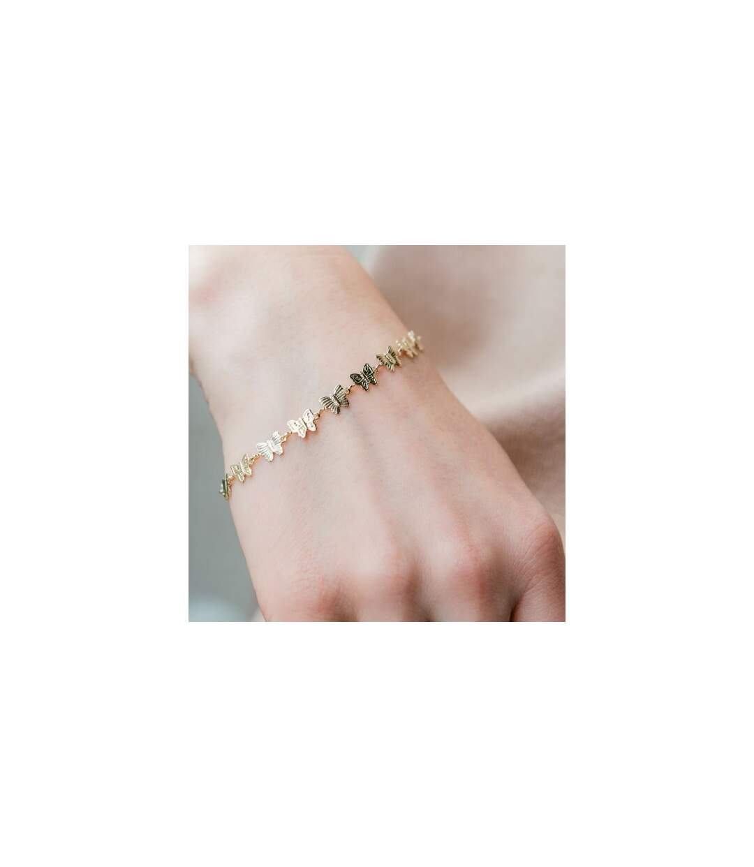 Butterfly Charm Thin Slim Promise Animal Themed Stacking Bracelet-1