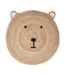 Tapis Enfant en Jute Tête Ourson 100cm Naturel-1