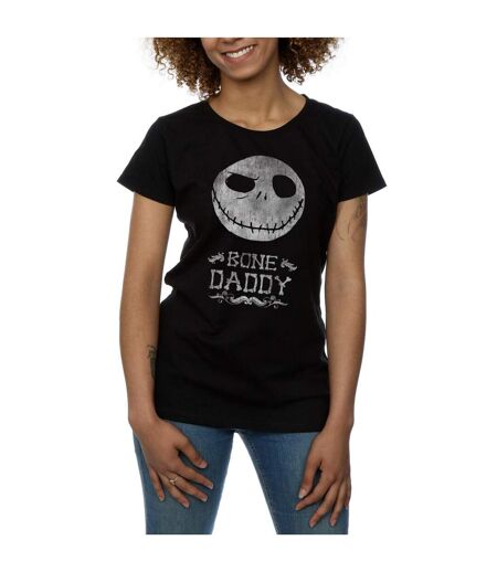 Disney Femme/Les femmes - T-shirt en coton Nightmare Before Christmas Bone Daddy (Les cauchemars avant Noël) (Noir) - UTBI35508