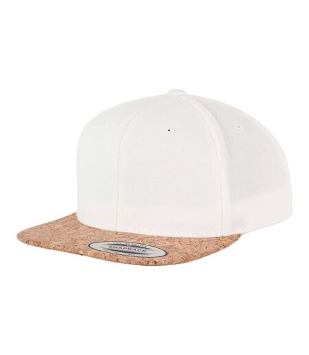 Casquette Ajustable Motif/style Liège Beige Pâle Flexfit