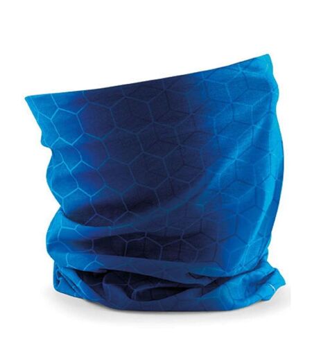 Echarpe tubulaire - tour de cou avec motifs géométriques - B904 - bleu