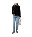 Womens/ladies Carmen Tie Neck Long-sleeved Blouse Blackout French Connection-4