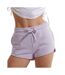 Womens/ladies recycled retro sweat shorts lilac TriDri