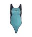 Womens/ladies Equipment Logo Colour Block Bodysuit Green Adidas-2