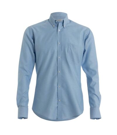 Kustom Kit Mens Long Sleeve Oxford Twill Shirt (Light Blue)