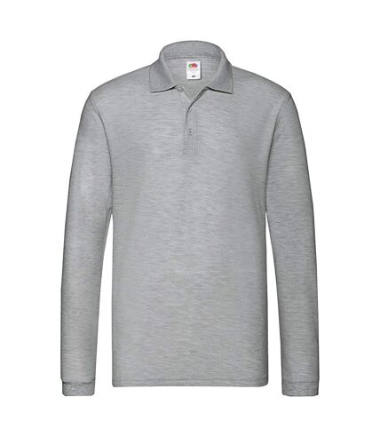 Polo premium homme gris clair chiné Fruit of the Loom