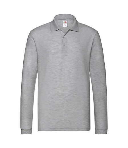 Polo premium homme gris clair chiné Fruit of the Loom