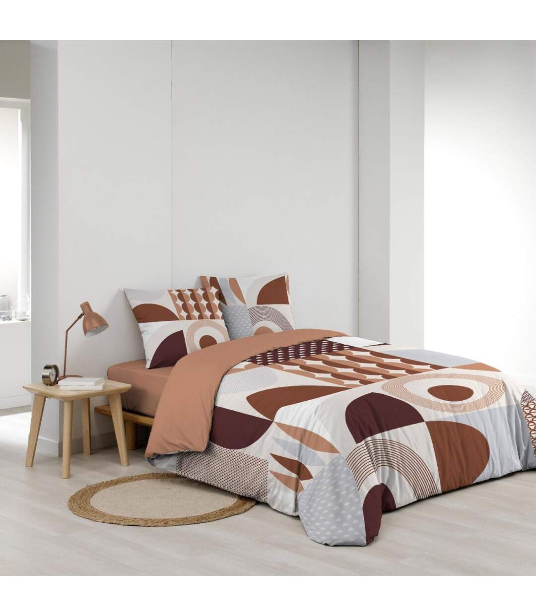 Parure de Lit 3 Pièces Gemma 240x220cm Terracotta-2