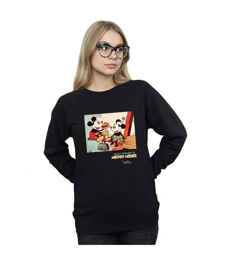 Disney Sweatshirt Womens/Ladies Mickey Mouse Building A Building (Noir) - UTBI27424