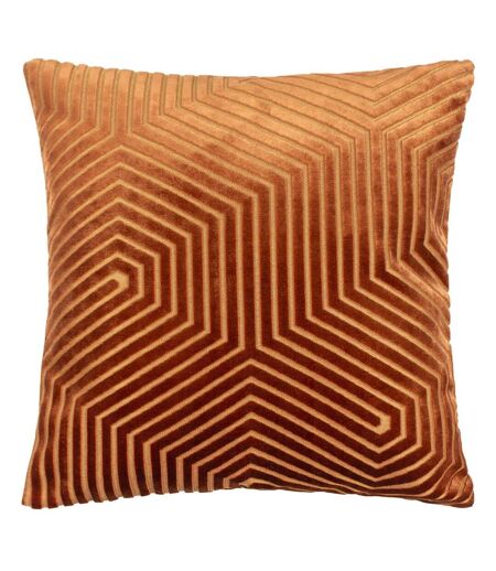 Evoke cut cushion cover 45cm x 45cm brick red Paoletti