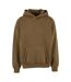 Sweat À Capuche Style Rétro Homme Kaki Délavé Build Your Brand-1