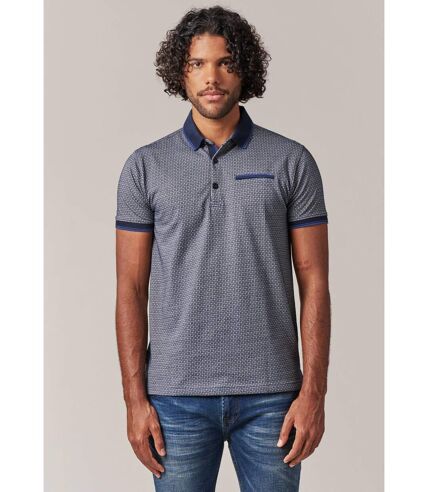 Polo homme en jacquard et motif graphique HYPHEN