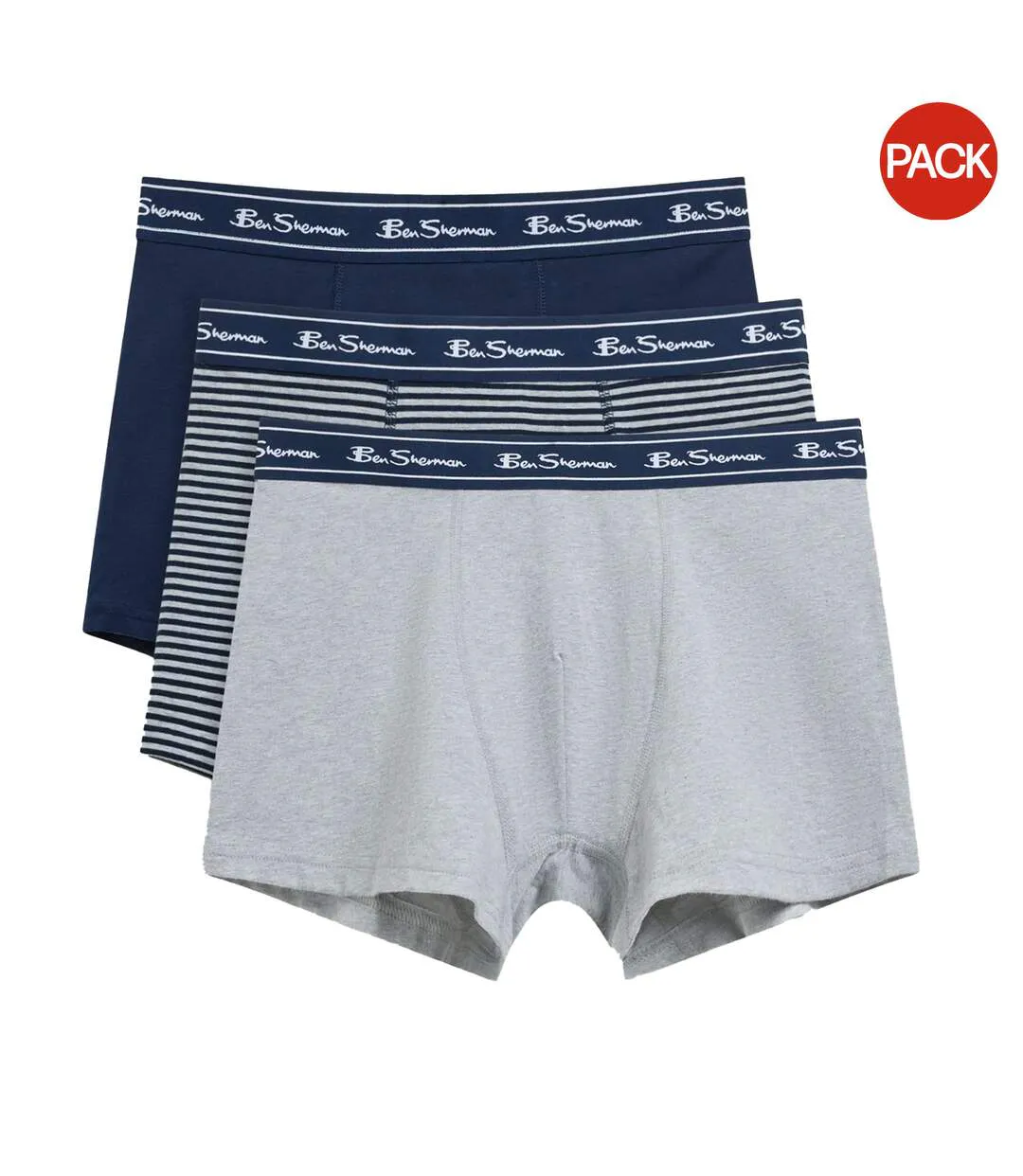 Boxers Motif/style Rayé Signature Homme Gris Ben Sherman-1