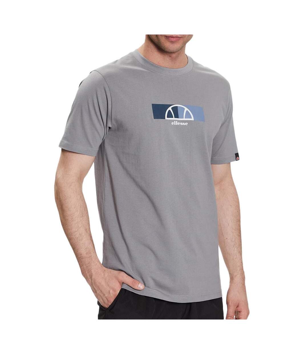 T-shirt gris homme ellesse visageo-1
