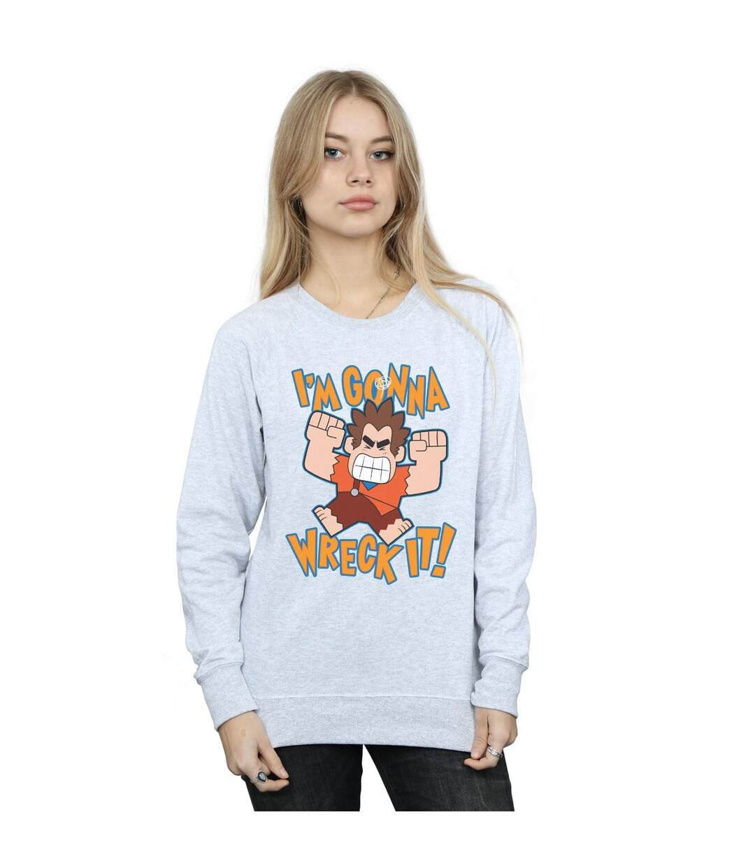 Disney Sweat Womens/Ladies Wreck It Ralph I'm Gonna Wreck It (Gris sportif) - UTBI43086-2