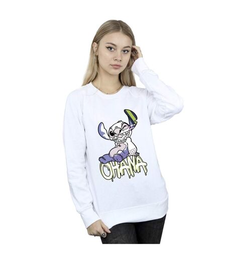 Disney - Sweat LILO AND STITCH OHANA GRAFFITI - Femme (Blanc) - UTBI22894