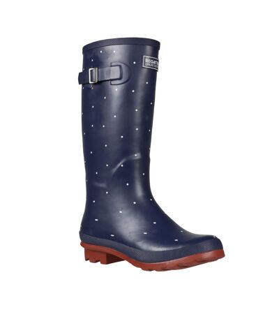 Bottes De Pluie Fairweather Femme Bleu Marine Rouge Foncé Regatta