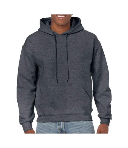 Sweatshirt à capuche unisexe gris foncé chiné Gildan