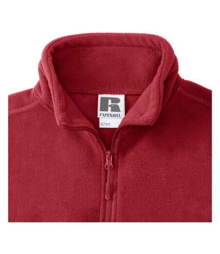 Russell Mens 1/4 Zip Outdoor Fleece Top (Classic Red)