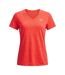 Womens/ladies V Neck T-shirt Red White Under Armour-2