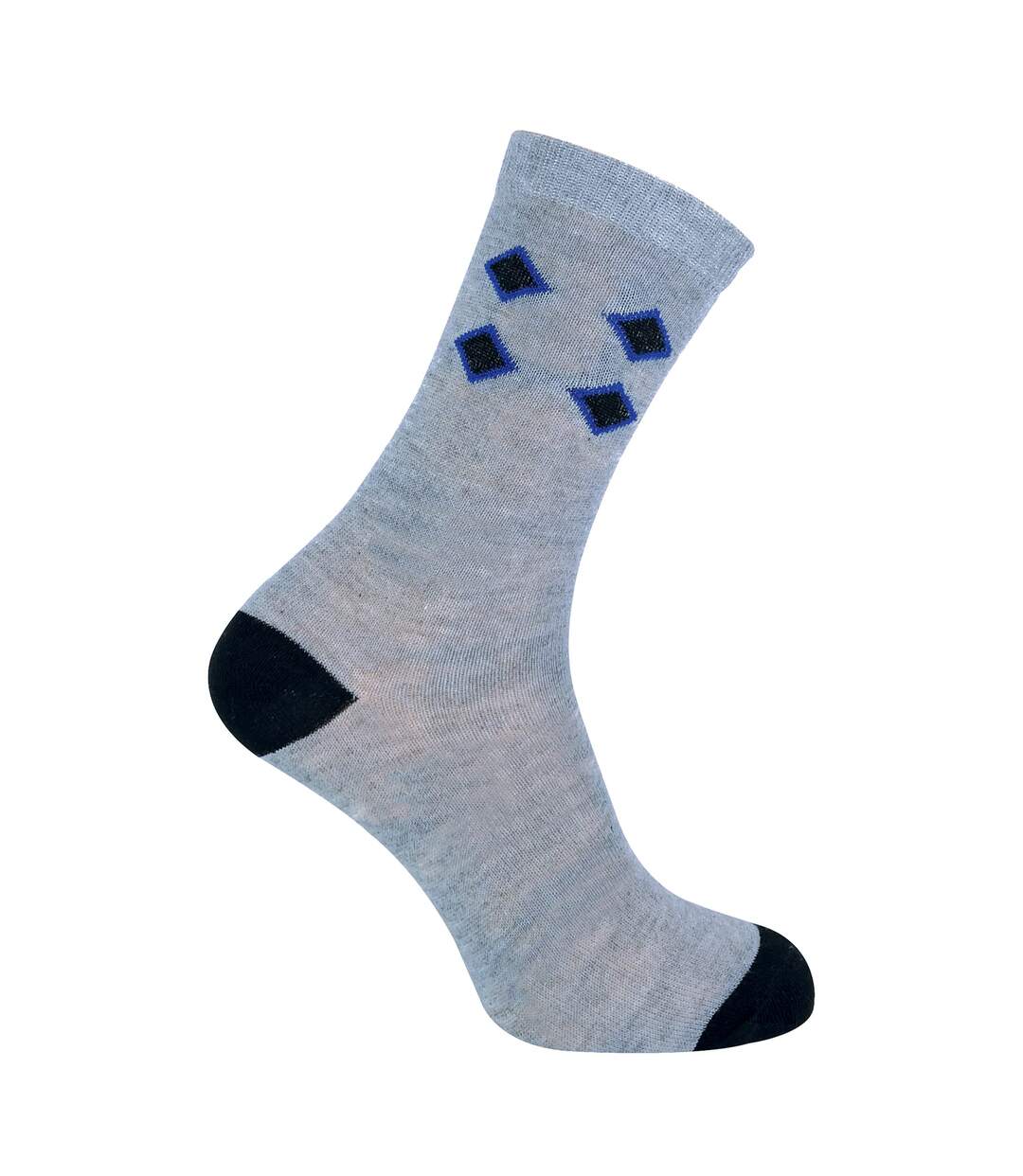 6 Pack Mens Blue Grey Argyle Striped Fashion Dress Socks-5