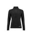 Womens/ladies Adapt Half Zip Fleece Top Black Cutter & Buck-1