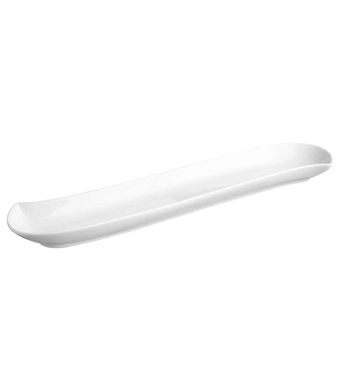 Lot de 6 Plats Rectangulaires Vague 37cm Blanc-2