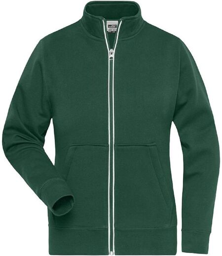 Veste sweat zippée workwear - Femme - JN1809 - vert foncé