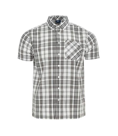 Chemise Manches Courtes Motif/style À Carreaux Homme Blanc Giorgio