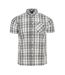 Chemise Manches Courtes Motif/style À Carreaux Homme Blanc Giorgio-1