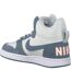 Womens/ladies Court Borough Premium Leather Mid Cut Trainers White Blue Nike-3