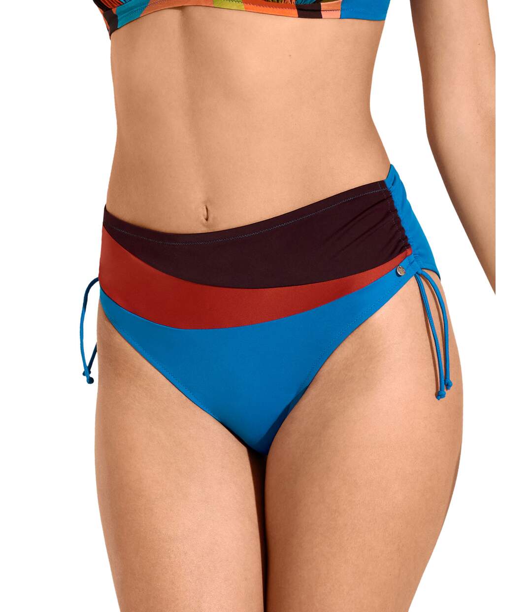 Bas maillot slip de bain taille haute côtés réglables Viviero Lisca-1