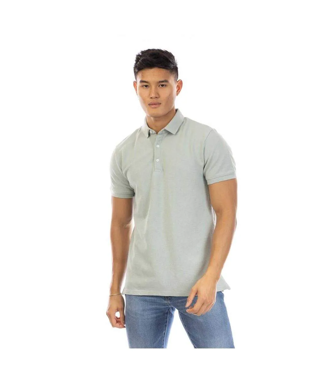 Mens Molton Regular Polo Shirt Grey Peter Werth-2