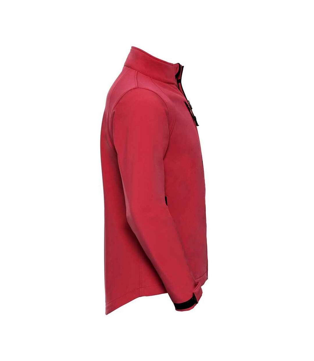 Mens plain soft shell jacket classic red Russell