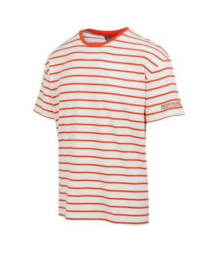 T-shirt Shorebay Homme Blanc Rouge Orangé Regatta