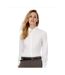 Russell Collection Ladies/Womens Long Sleeve Poly-cotton Easy Care Poplin Shirt (White) - UTBC1026