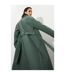 Dorothy Perkins Womens/Ladies Long Bouclé Wrap Tall Coat (Forest) - UTDP816