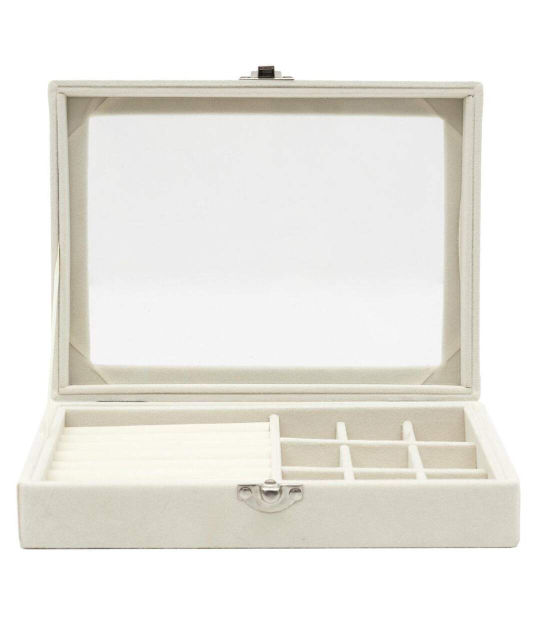 Boîte à Bijoux Feutrine 20cm Blanc-3