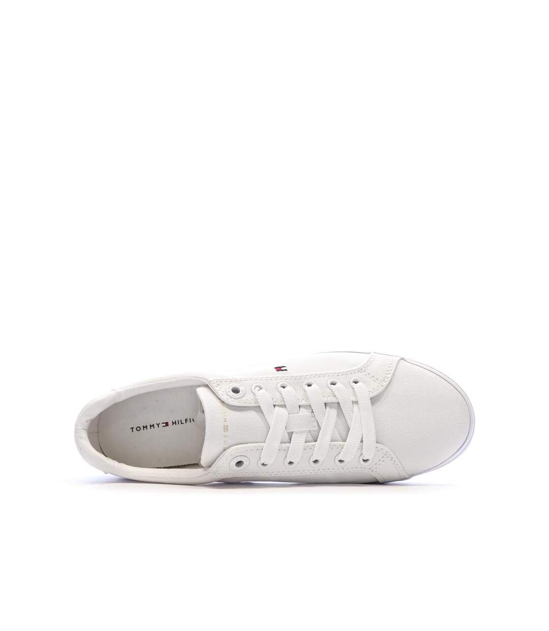 Baskets blanches femme tommy hilfiger essential stripes sn-4