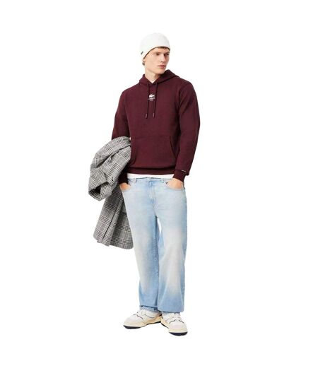 Sweat À Capuche Adulte Rouge Bordeaux Lacoste