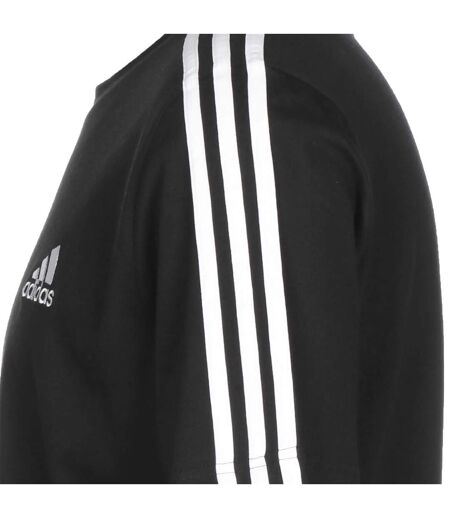 Mens Essentials 3 Stripes T-shirt Black White Adidas
