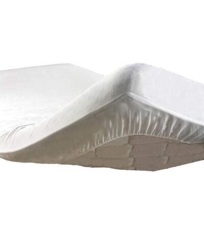 Protège matelas - Molleton finition PVC anti acarien - 160 x 200 cm - Blanc
