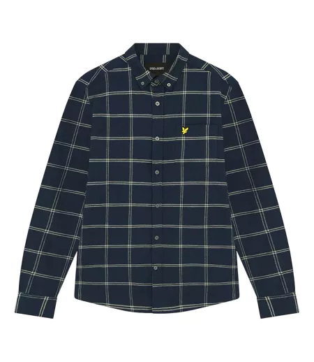 Chemise Style À Carreaux Homme Bleu Marine Lyle & Scott