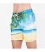 Crosshatch Mens Beach Dream Sunset Swim Shorts (Blue)