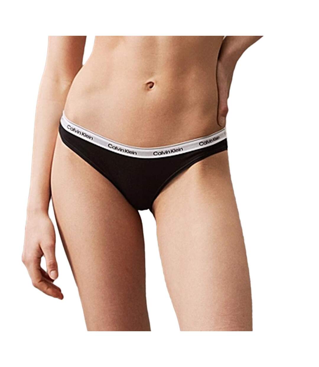 Sous vetement noir/gris/blanc femme calvin klein jeans bikini-2
