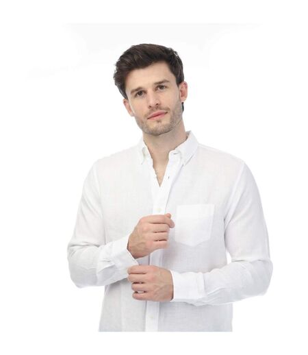 Mens Linen Regular Shirt White Gant