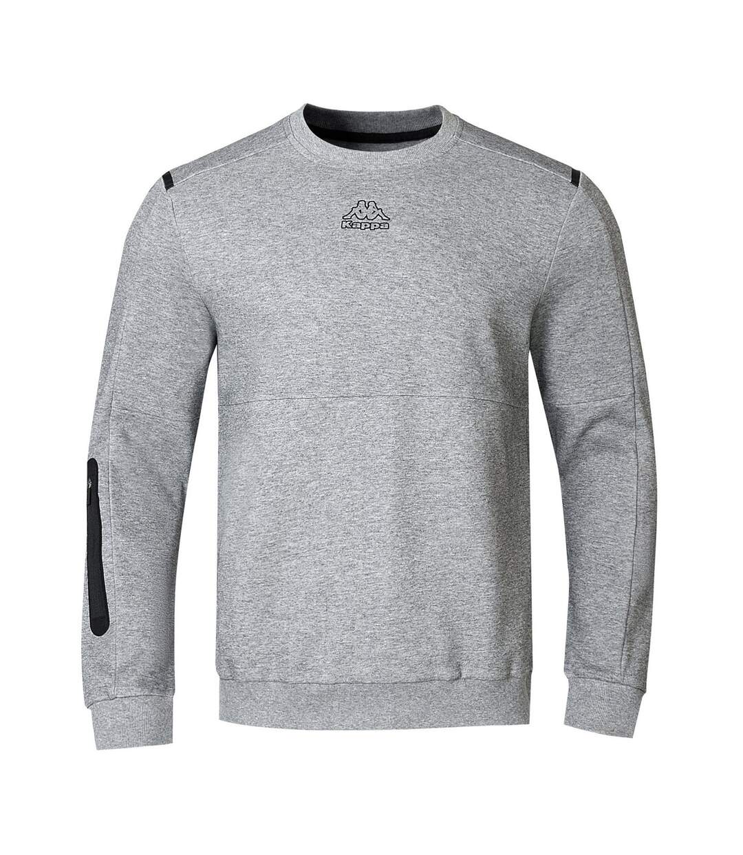Mens Teddy Fleece Sweatshirt Grey Marl Kappa-1