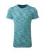 Unisex Adult Space Dye Performance T-shirt Green Blue TriDri-1