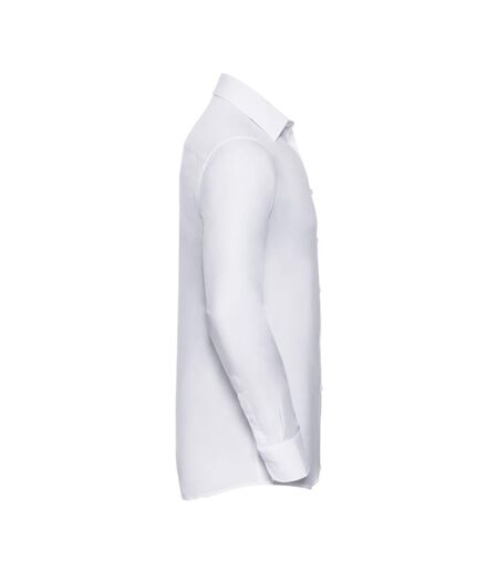 Chemise Manches Longues Motif/style Uni Homme Blanc Russell Collection