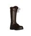 Moretta Womens/Ladies Nola Lace Leather Country Boots (Brown) - UTER1880